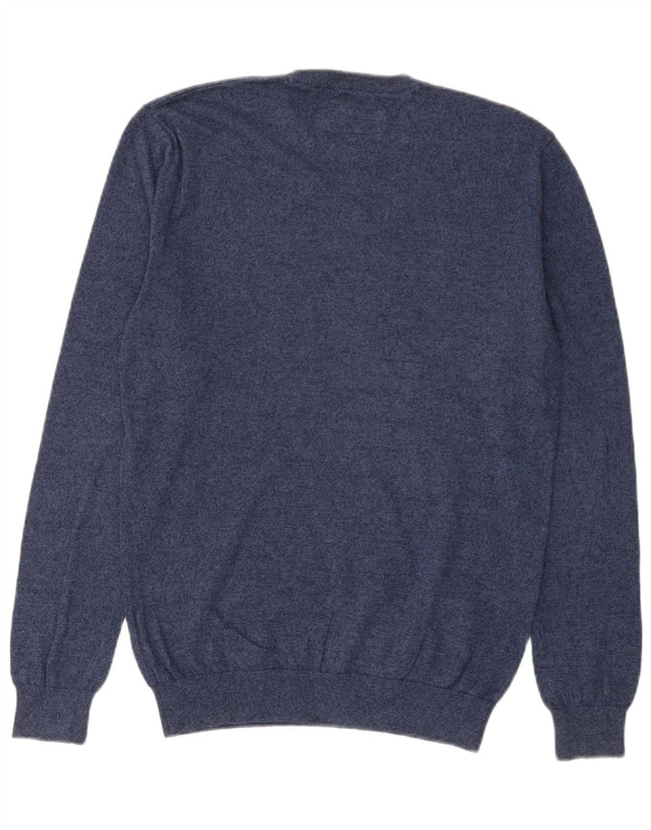 JACK WILLS Męski sweter z okrągłym dekoltem, mały, granatowy, bawełniany