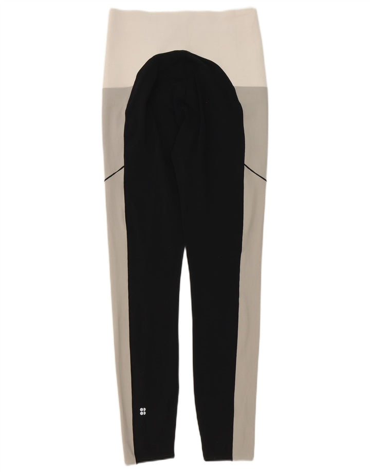 Legginsy damskie Sweaty Betty UK 8, mały, czarny poliester z blokami kolorów
