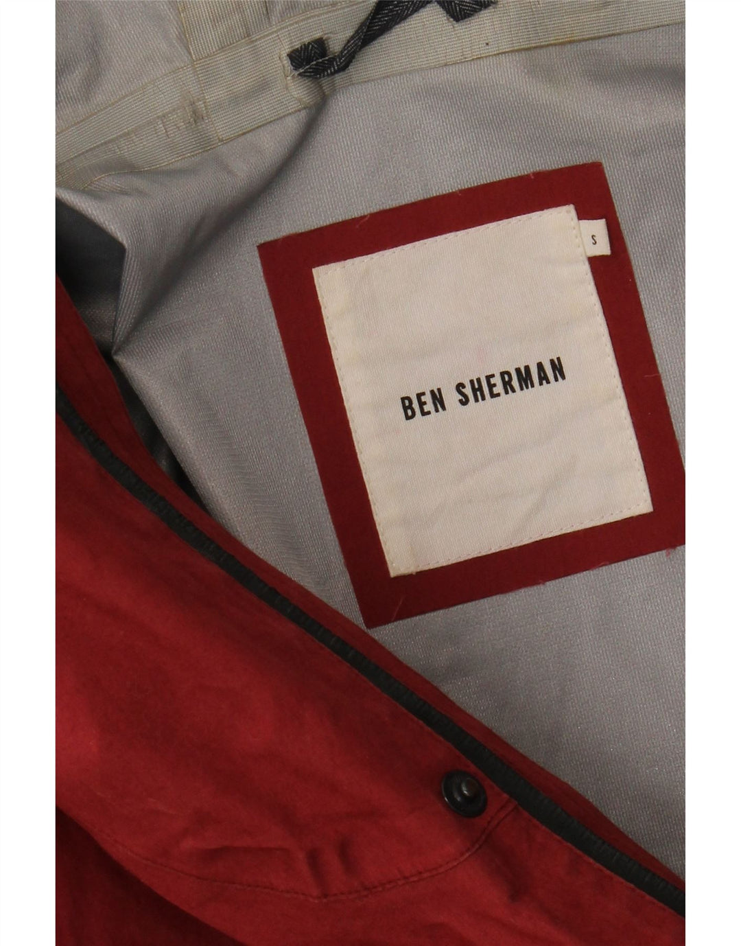Męska kurtka z kapturem BEN SHERMAN UK 36 Small Red