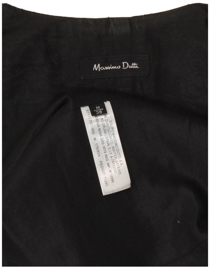 Massimo Dutti Damska kamizelka OPEN EU 38, średnia czarna bawełna