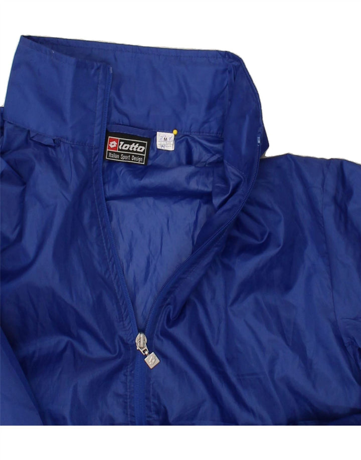LOTTO Boys Graphic Rain Jacket 11-12 Years Medium Blue Polyester Vintage Lotto and Second-Hand Lotto from Messina Hembry 