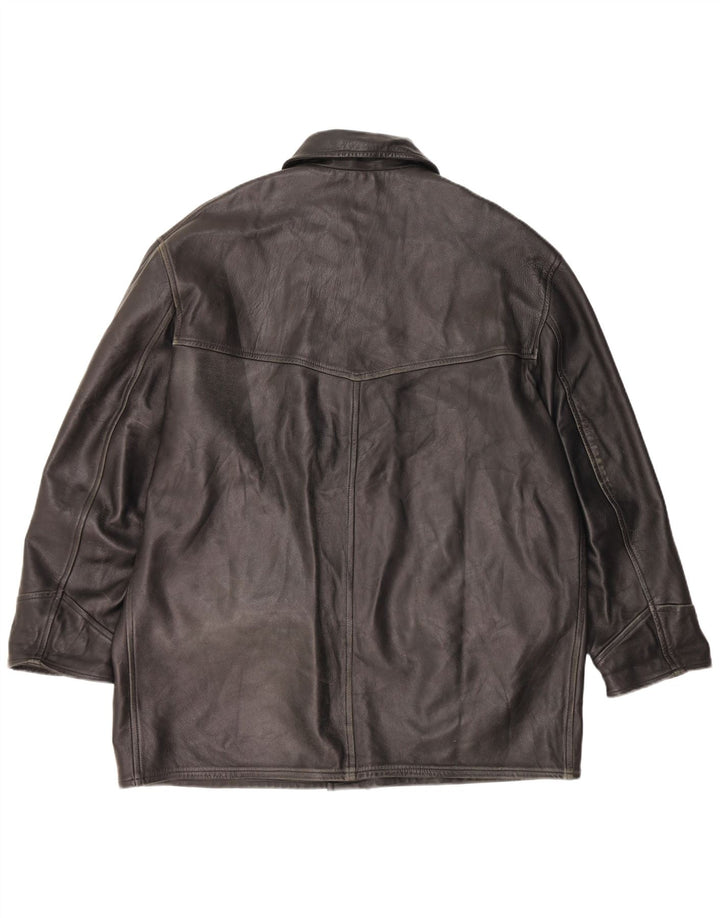 Męska kurtka skórzana VINTAGE UK 42 XL Czarna skóra