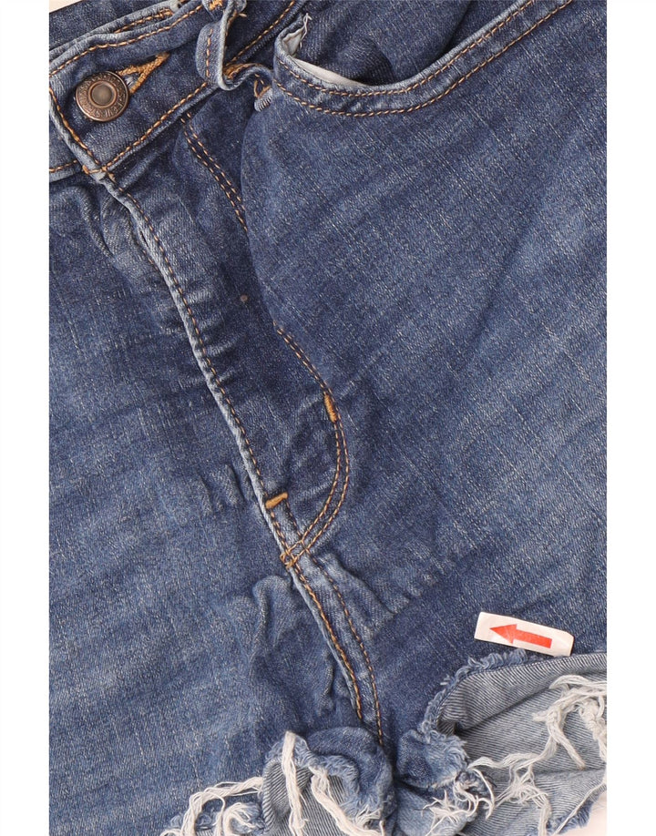 Damskie spodenki jeansowe LEVI'S 720 z wysokim stanem W28 Średnioniebieskie bawełniane