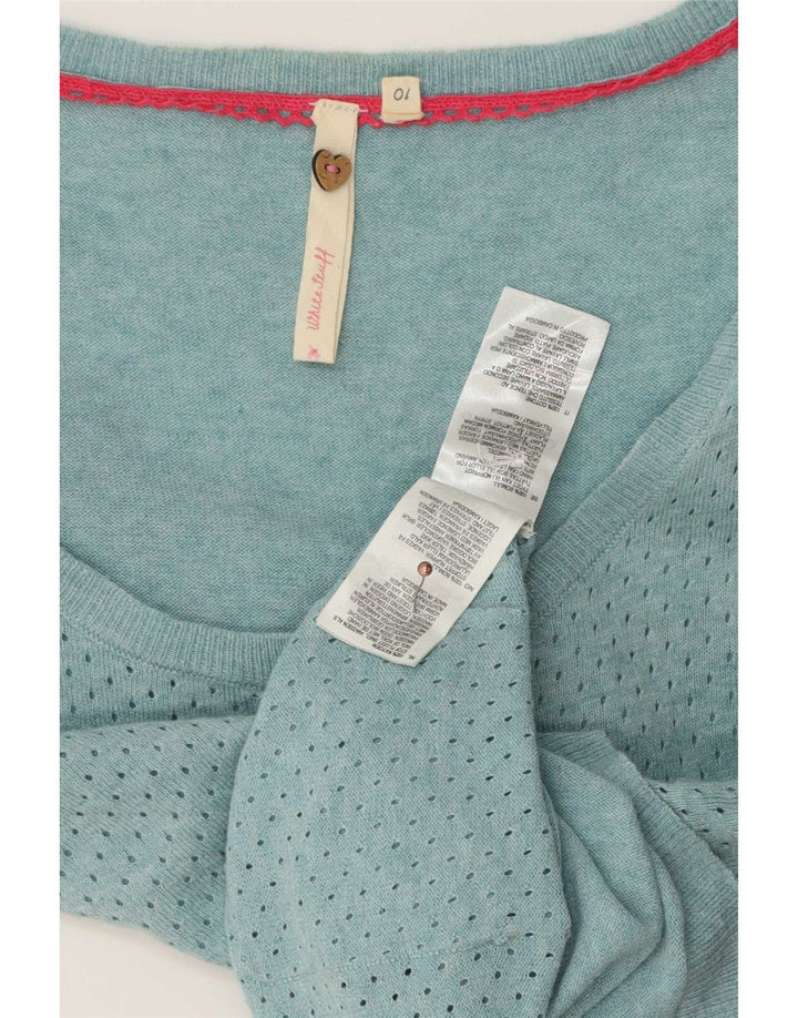 Sweter damski White Stuff UK 10, mały, niebieski, bawełniany