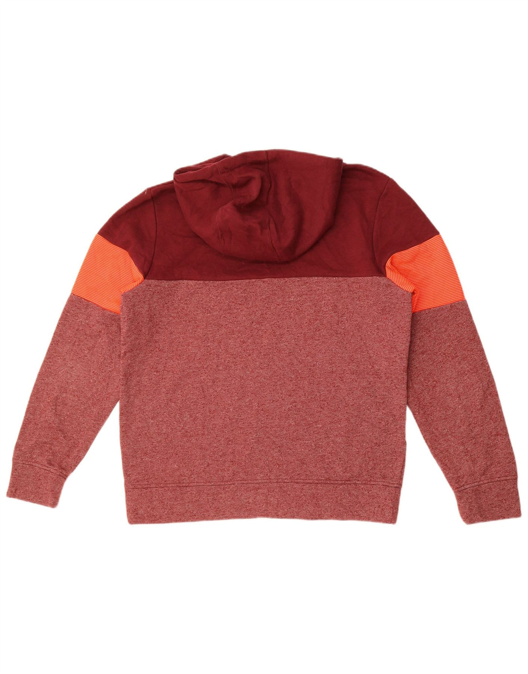 Męski sweter z kapturem Jack & Jones, średni bordowy poliester z blokami kolorów