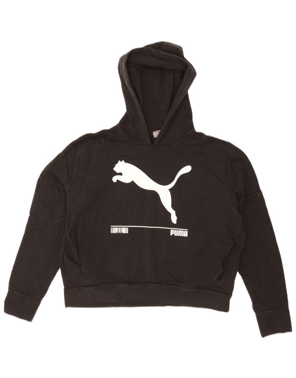 Damska bluza z kapturem Puma Crop Graphic UK 14 Medium Black Sports