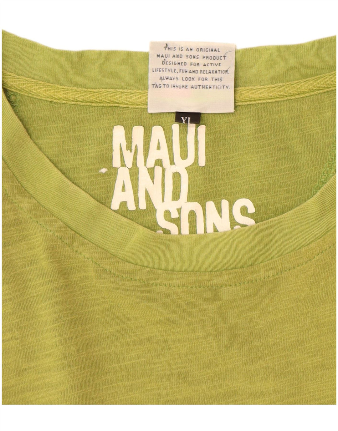 T-shirt damski MAUI AND SONS UK 18 XL, bawełniany w zielone plamki