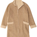 Marks & Spencer Damski płaszcz oversize Sherpa UK 10 Small Beige Flecked