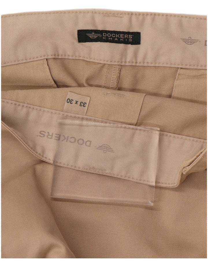 Męskie spodnie typu chino DOCKERS khaki W33 L30 beżowe
