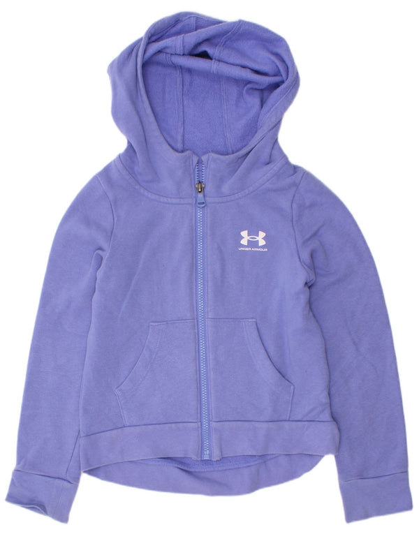 Dziewczęcy sweter z kapturem i zamkiem Under Armour 6-7 lat XS, fioletowa bawełna