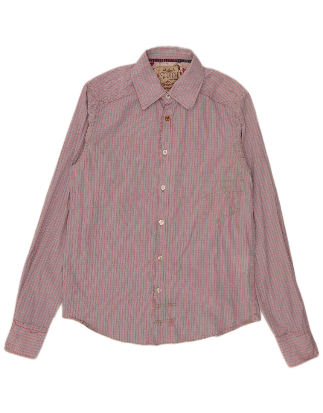 Koszula męska Scotch & Soda, mała, bawełniana w czerwoną kratę