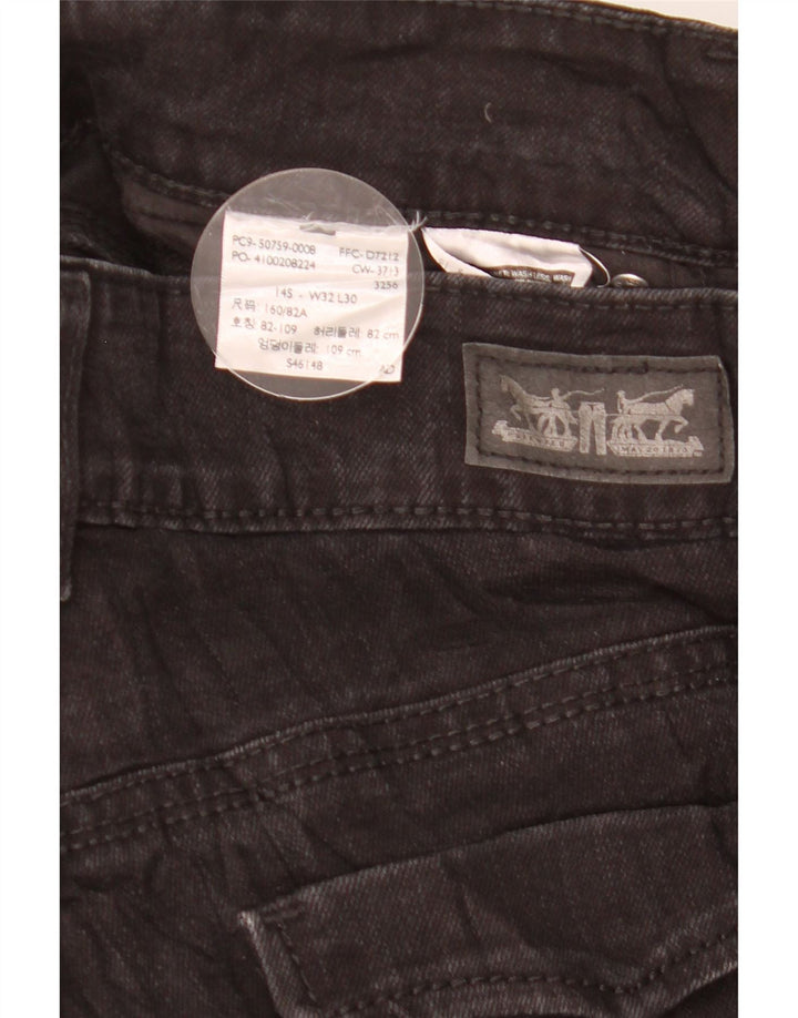 Damskie proste dżinsy Levi's US 14 duże W32 L30 czarne