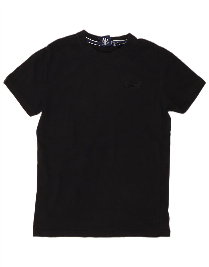 T-shirt męski Superdry, mały, czarny, bawełniany