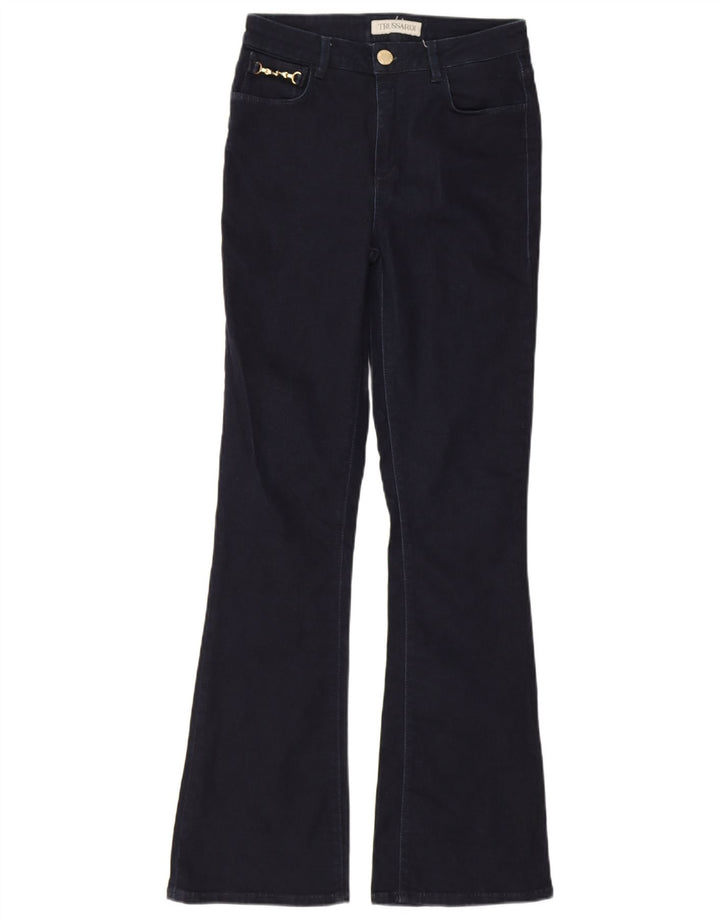 Damskie jeansy rozkloszowane Trussardi W26 L31 Granatowe, bawełniane