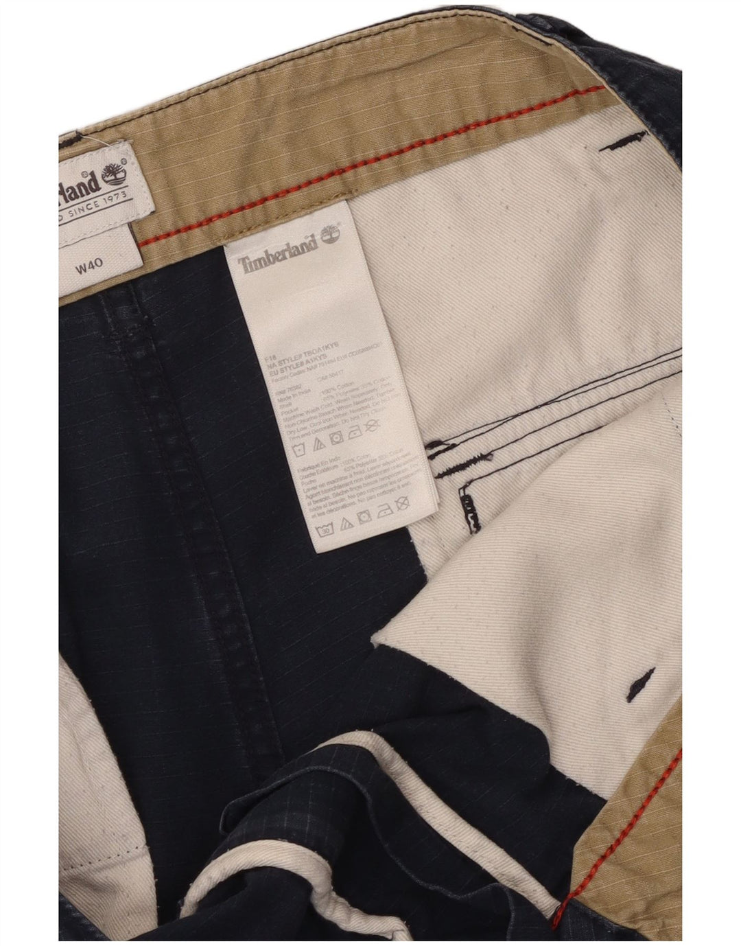 Męskie spodenki cargo TIMBERLAND W40 XL, granatowe, bawełniane