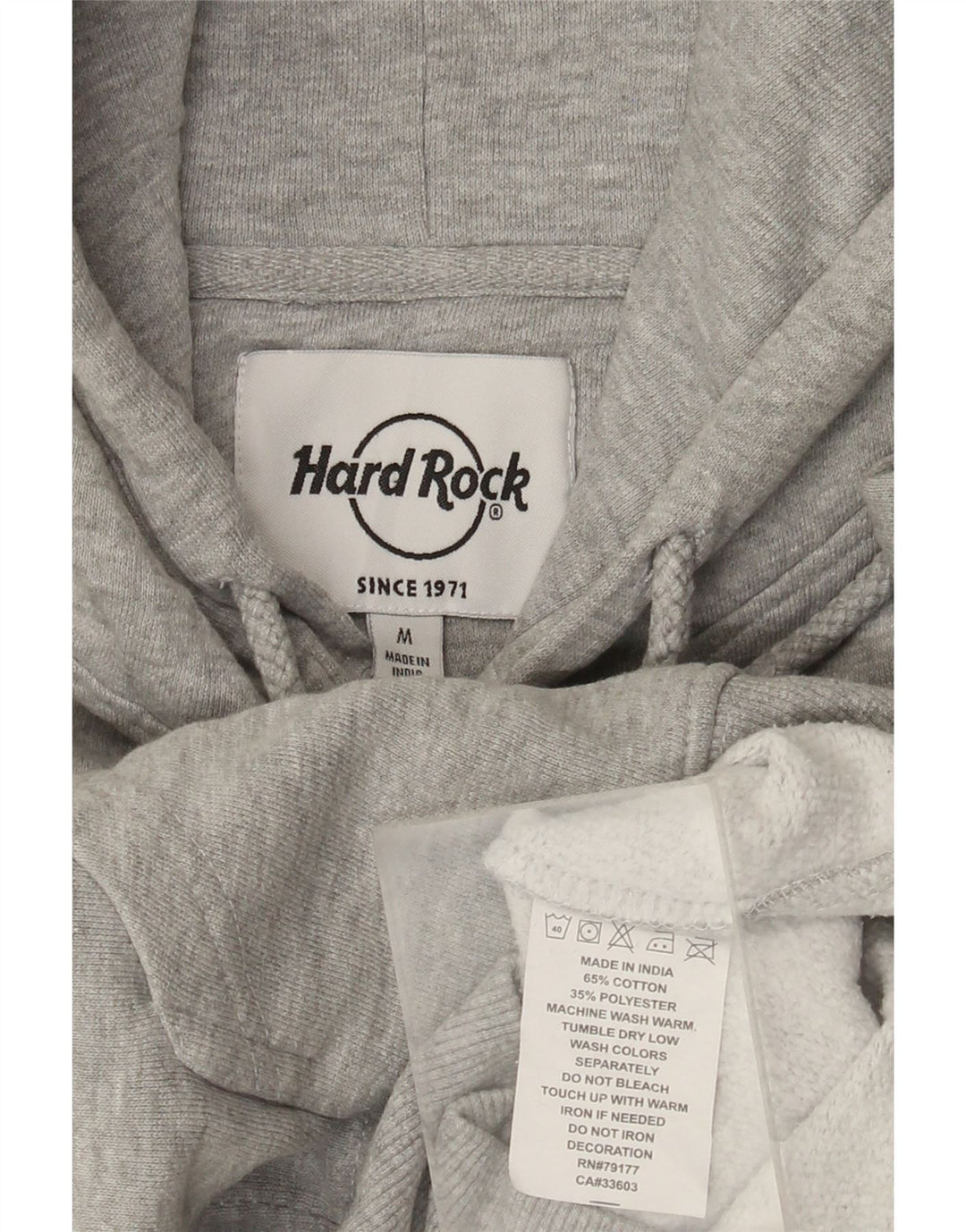 Męski sweter z kapturem Hard Rock Cafe Bruksela, średnio szary, nakrapiany