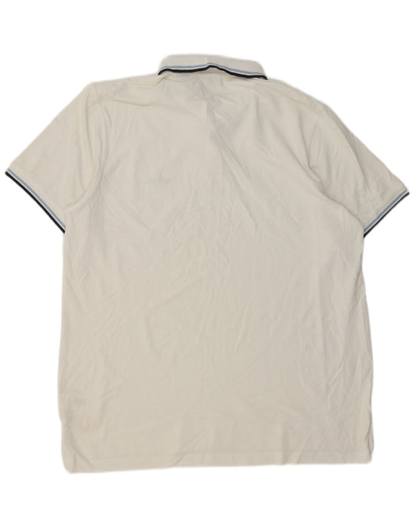 Męska koszulka polo Pierre Cardin 3XL, biała, bawełniana