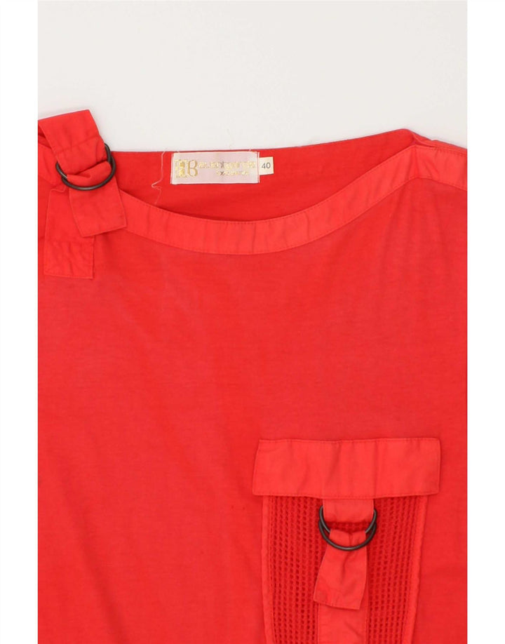 VINTAGE Womens T-Shirt Dress EU 40 Medium Red Vintage Vintage and Second-Hand Vintage from Messina Hembry 