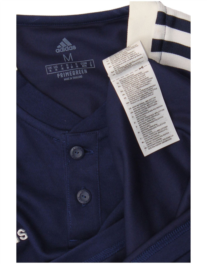 T-shirt męski Adidas Aeroready Top, średni, granatowy, bawełniany