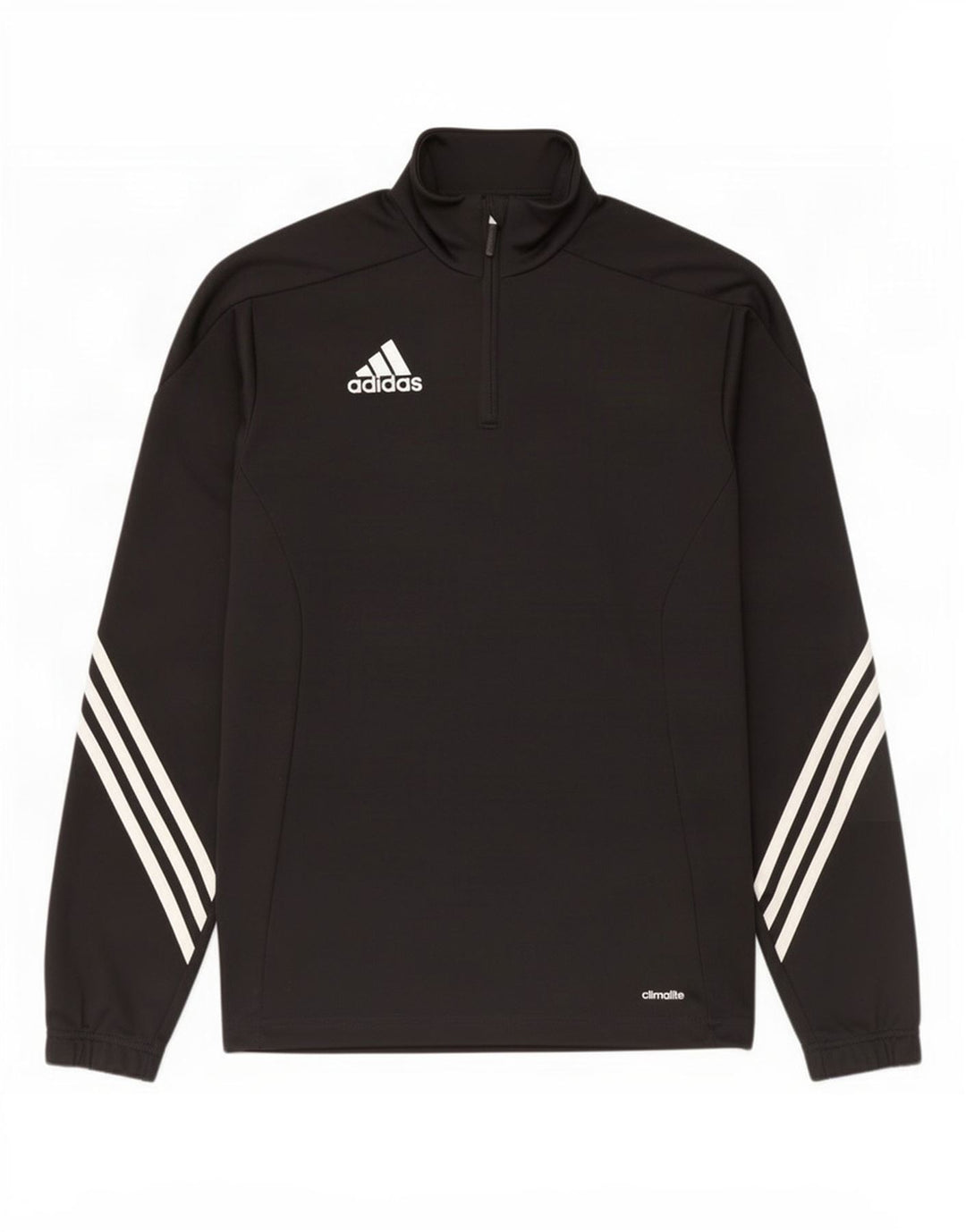 Adidas Męskie Climalite Zip Neck Sweter Dresowy Top Mały Czarny Poliester