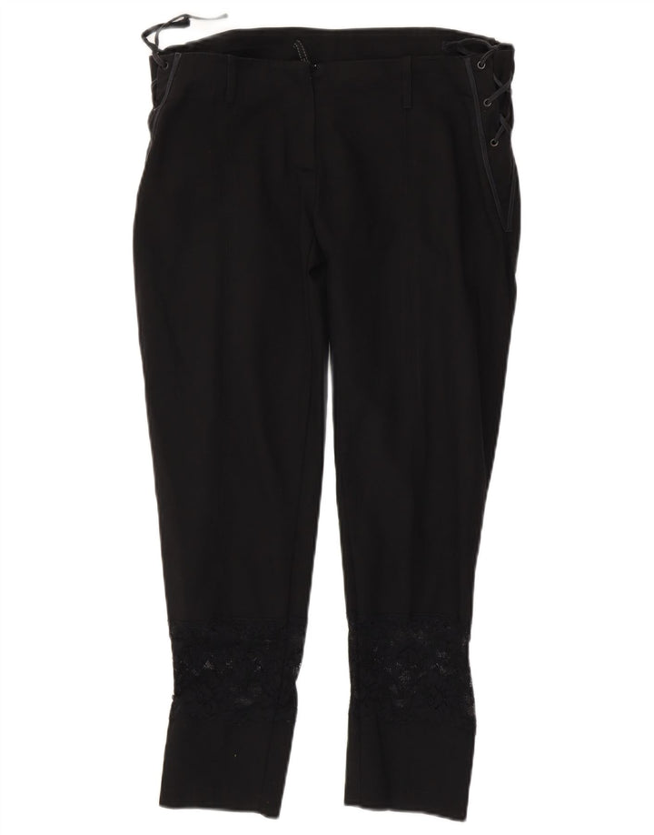 Vintage damskie krótkie spodnie W34 L25 czarne