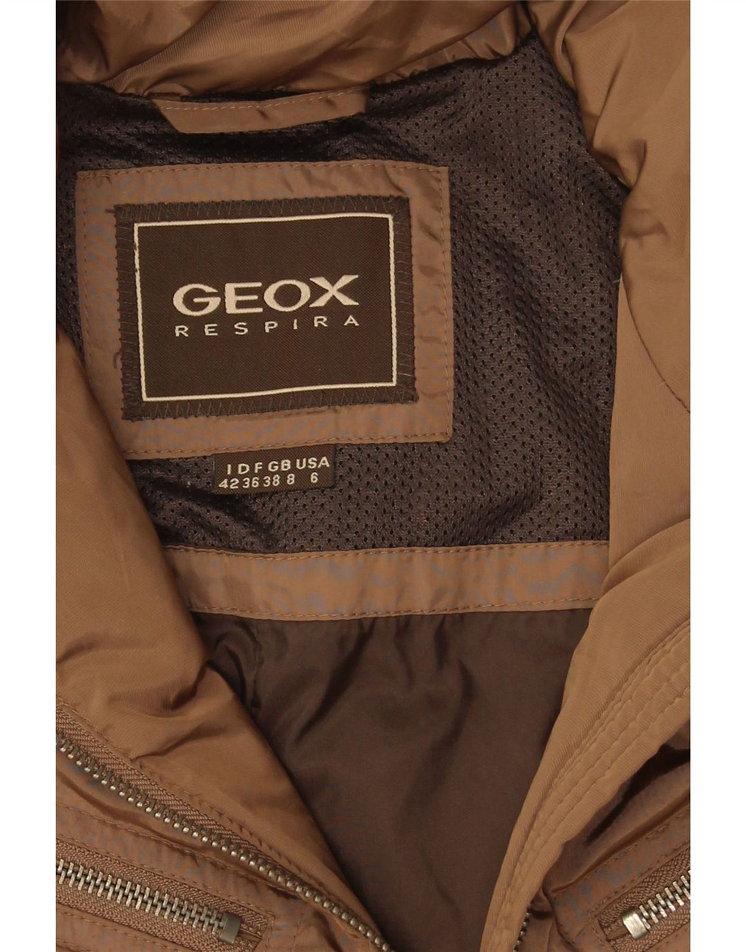 Damska kurtka Geox Respira Oversize UK 8 Small Beżowy poliester