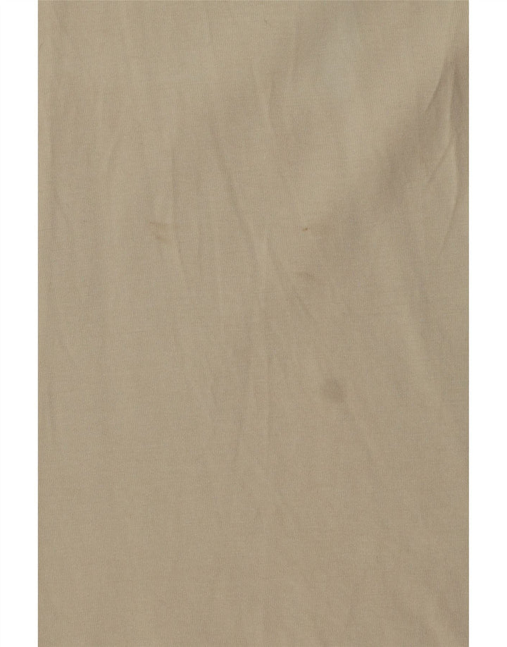 Adidas Męski T-Shirt Top Duży Beżowy Bawełniany