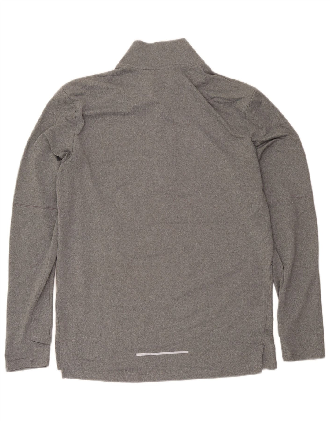 Męska koszulka Nike Dri Fit z zamkiem błyskawicznym i długim rękawem, średnioszary poliester