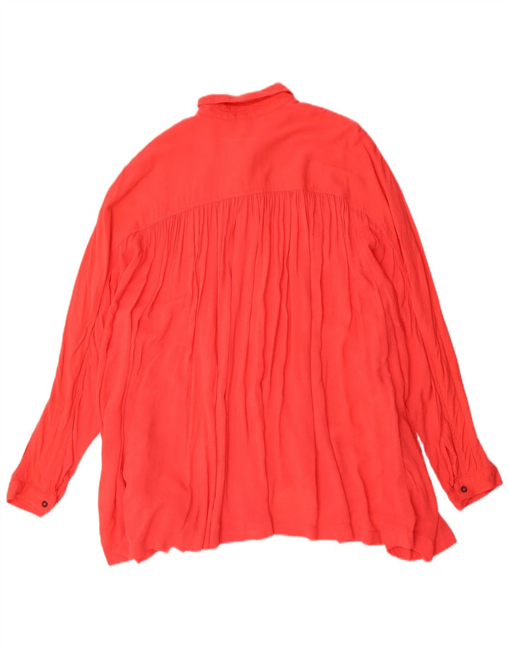 Vintage damska oversize'owa sukienka koszulowa UK 10 Small Red Spandex