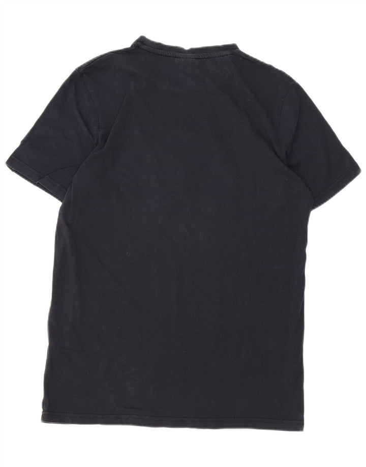ELLESSE Mens Graphic T-Shirt Top Large Black Cotton