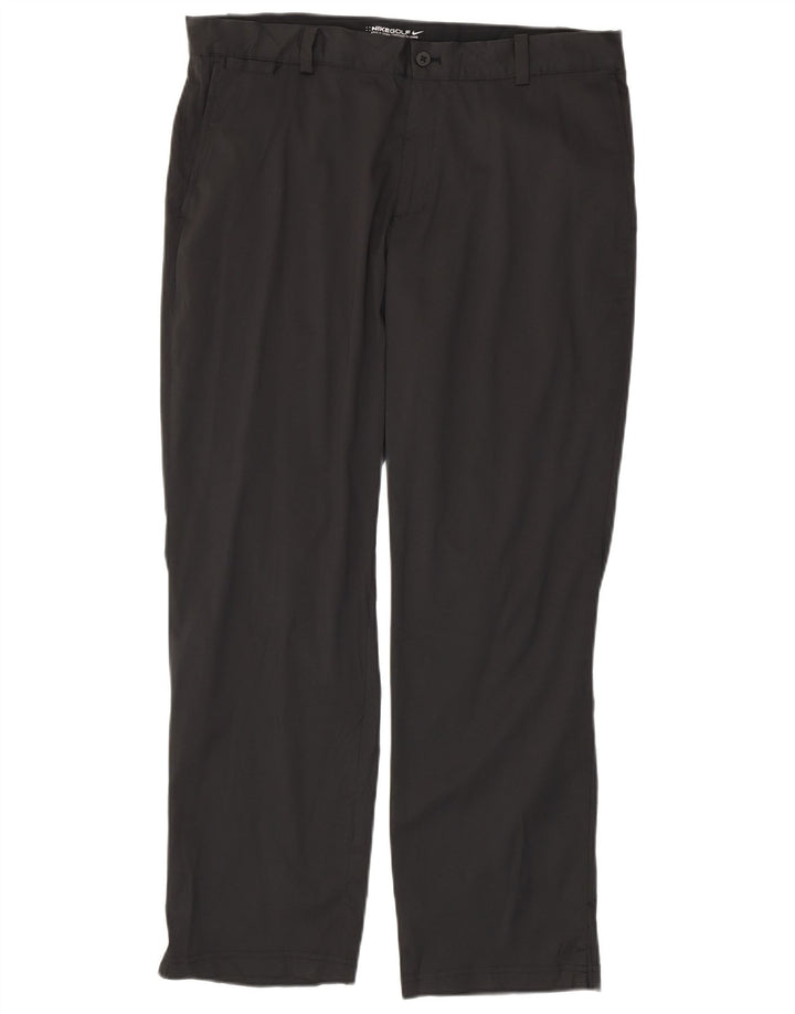 Męskie spodnie chino Nike Dri Fit Straight W35 L30 Czarny poliester