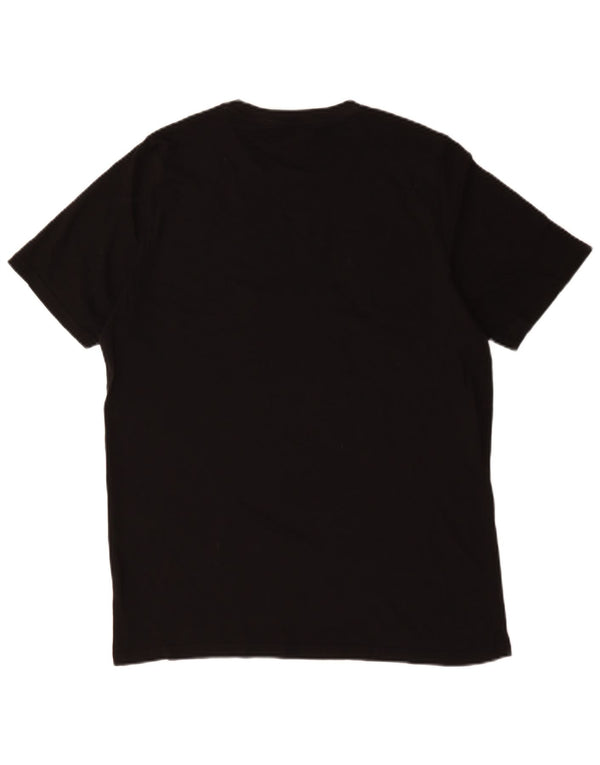 Męski T-shirt z grafiką Puma, duży, czarny, bawełniany