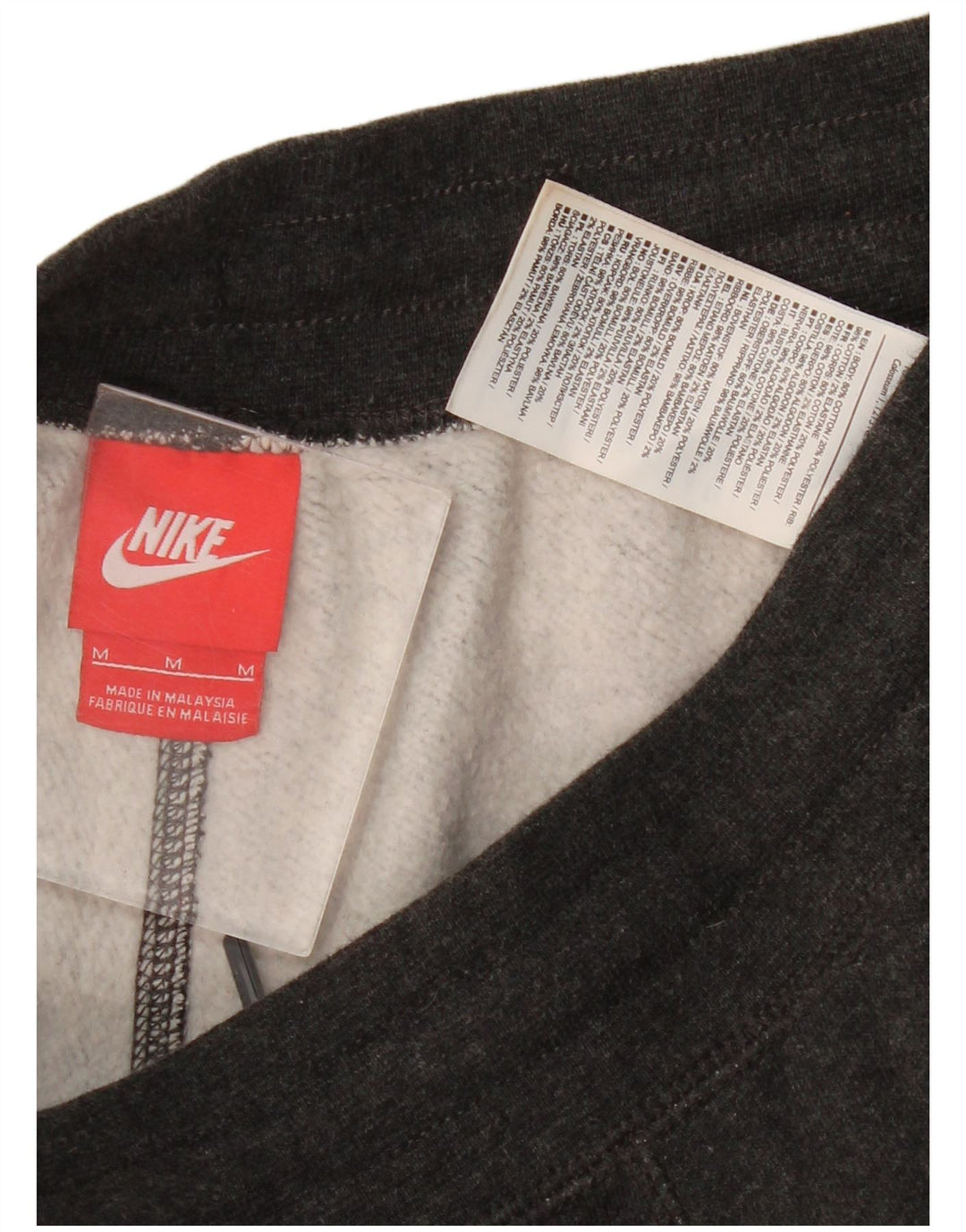 Męskie spodnie dresowe Nike z grafiką, średnioszare, bawełniane