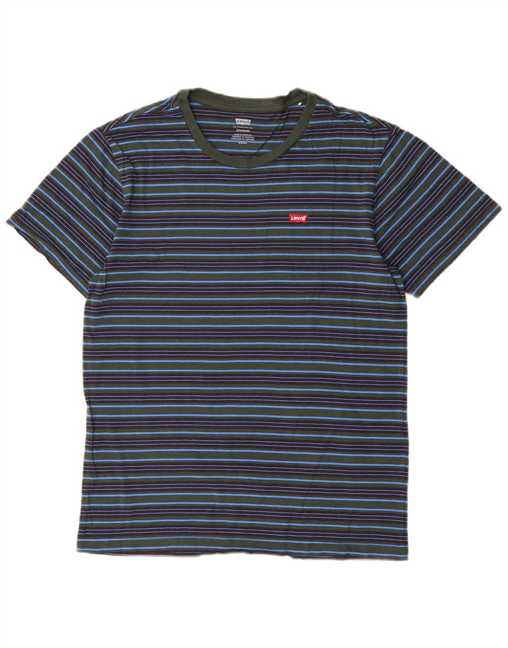 Męska koszulka standardowa Levi's Top, mała, bawełniana w granatowe paski