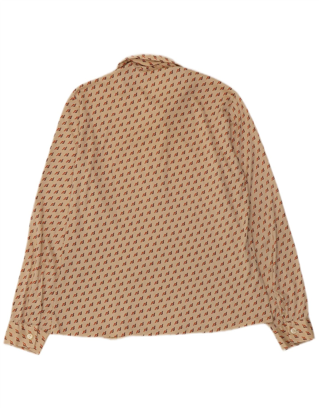 Damska koszula pulowerowa VINTAGE UK 16, duża, beżowa, geometryczna