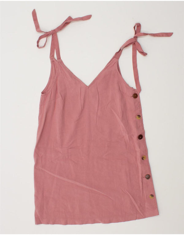Damska sukienka na ramiączkach Topshop UK 8 Small Różowa wiskoza