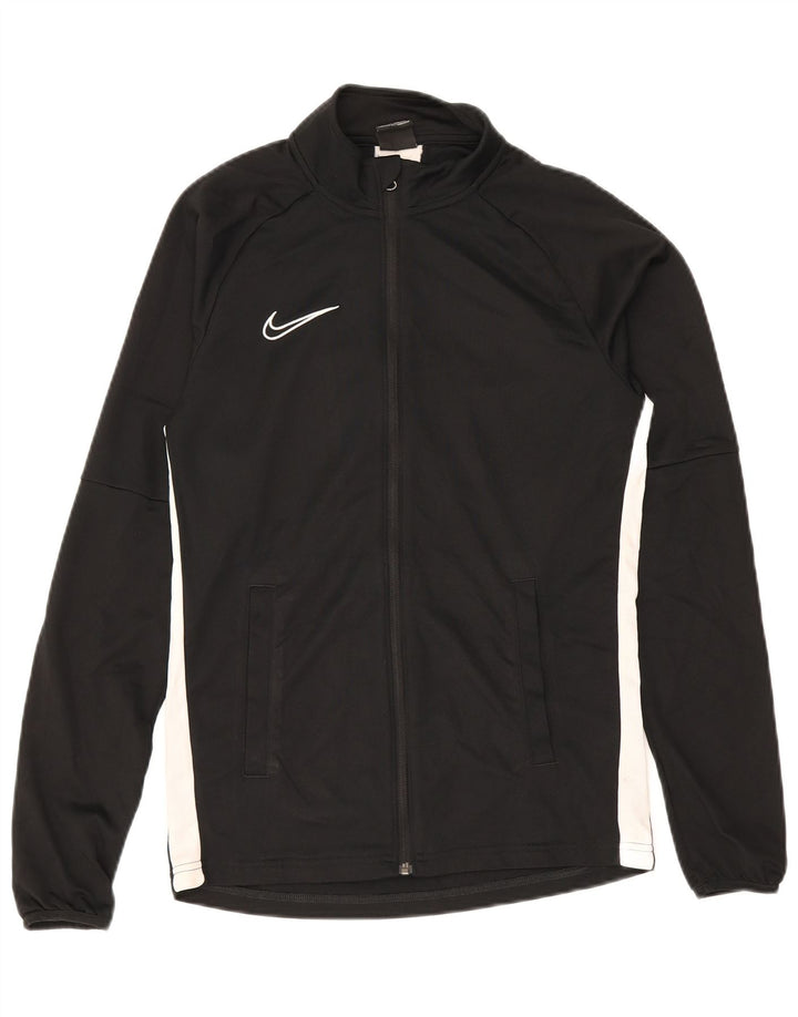 Męska kurtka dresowa Nike Dri Fit, mała, czarna, poliestrowa z blokami kolorów