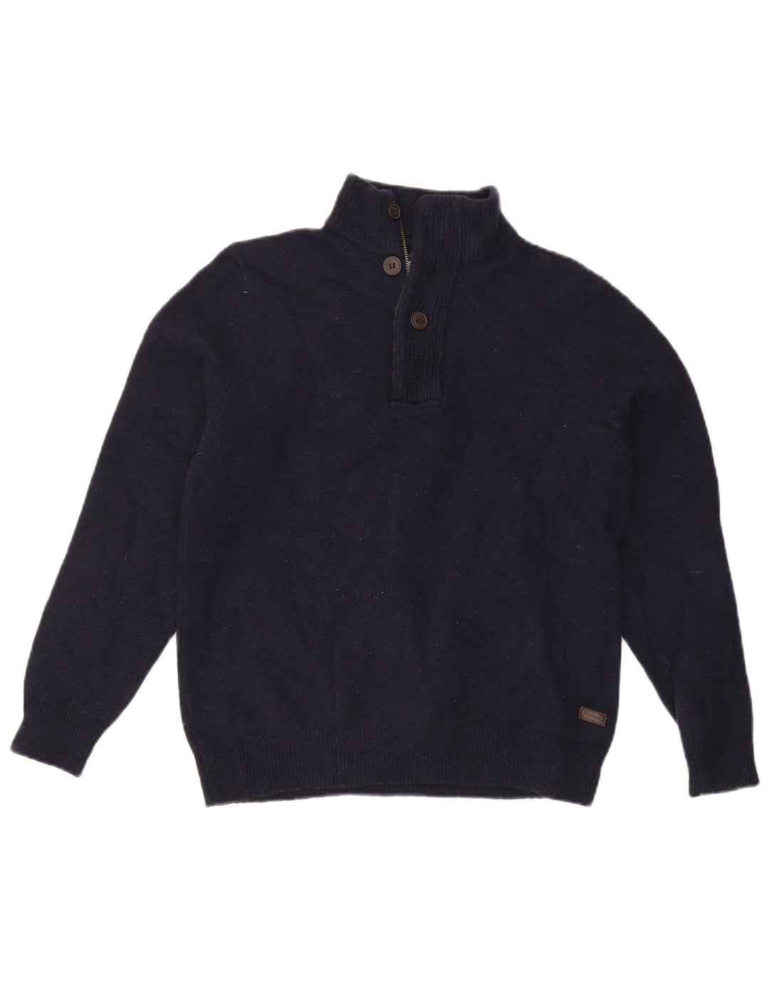 Męski sweter z zamkiem błyskawicznym Barbour, duży, granatowy, wełniany