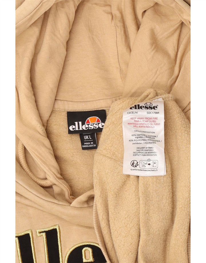 Męski sweter z kapturem Ellesse, duży, beżowy, bawełniany
