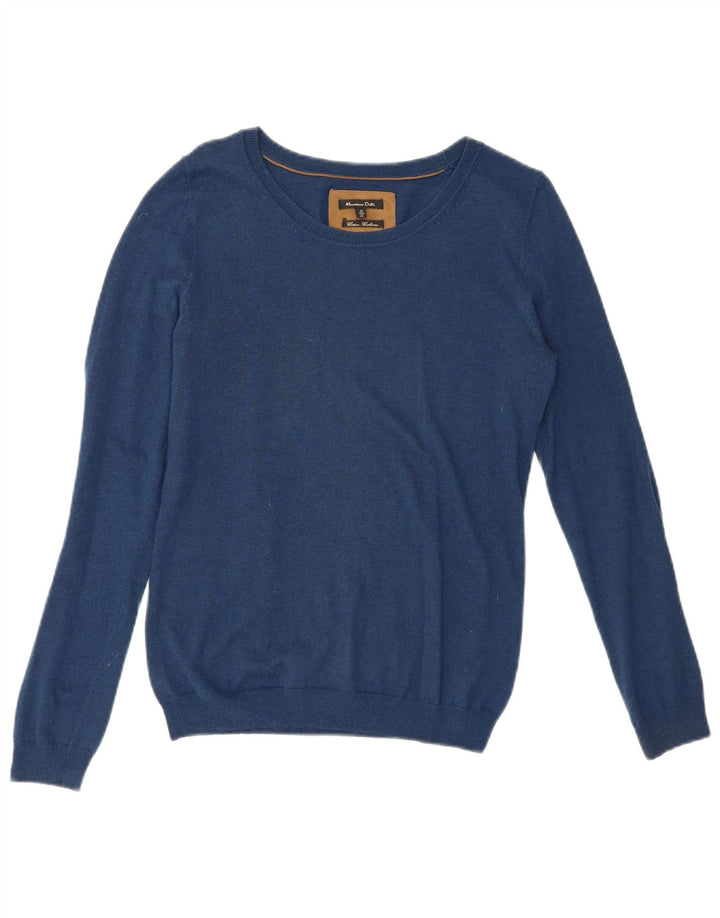 Sweter damski Massimo Dutti z dekoltem w łódkę UK 12, średni niebieski