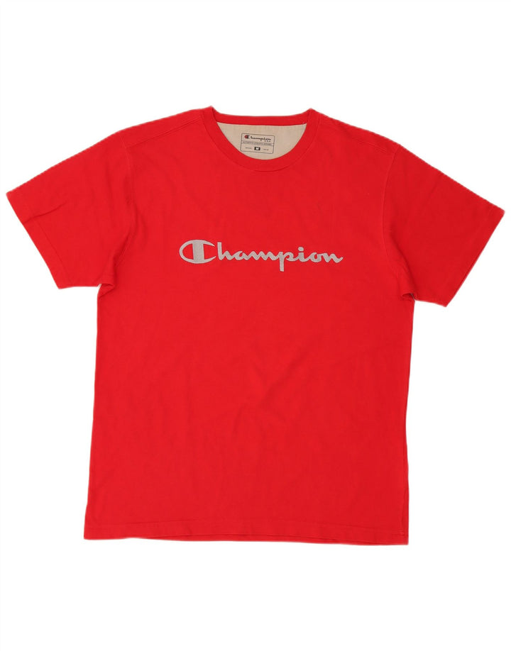 Męski T-shirt Champion z grafiką, średni czerwony