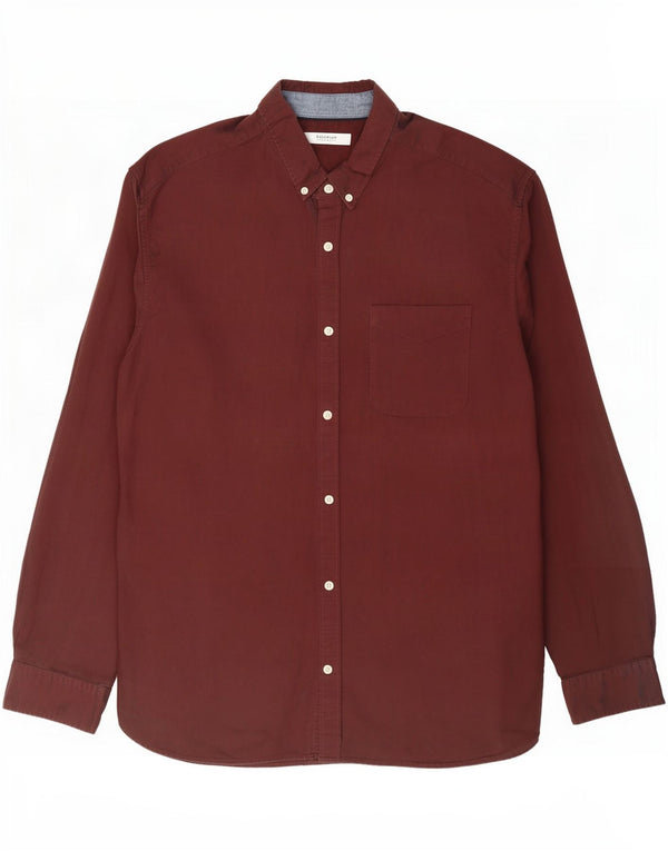 Jack & Jones Mens Shirt 2XL Burgundy Cotton