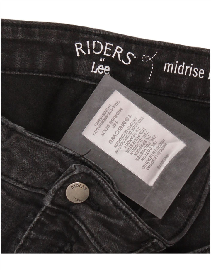 Dżinsy damskie LEE Riders Mid Rise Bootcut przycięte US 14 XL W32 L24 czarne