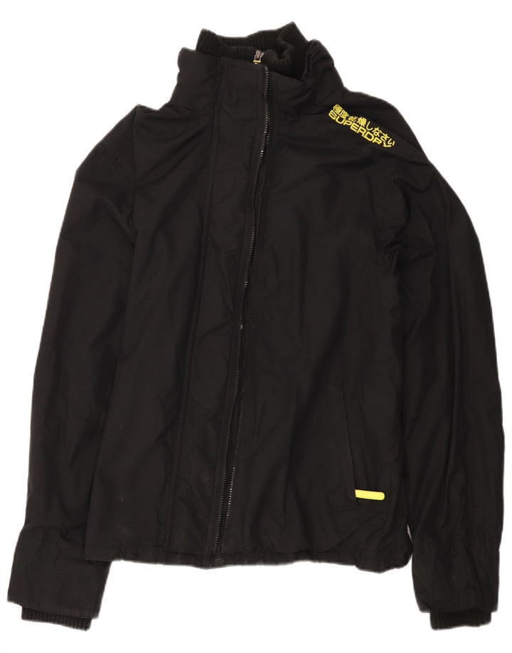 SUPERDRY damska kurtka wiatrówka The Windcheater UK 18 XL z czarnego nylonu