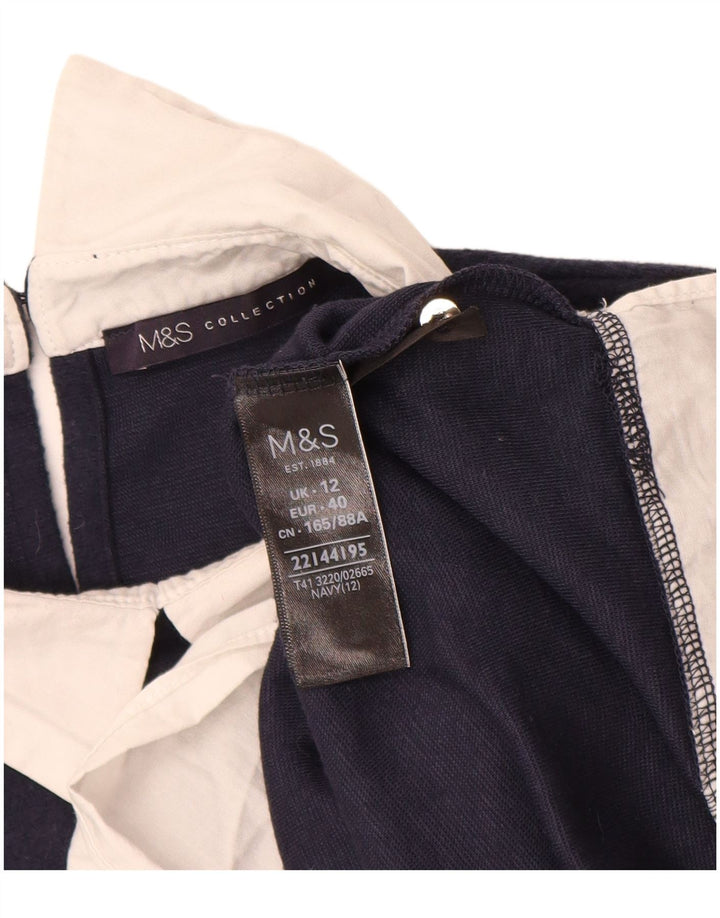 Damski sweter polo Marks & Spencer UK 12, średni granatowy