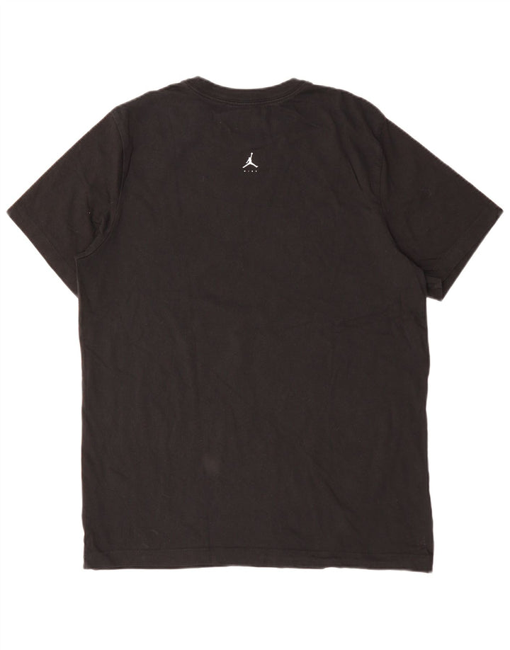 Męski T-shirt z grafiką JORDAN, duży, czarny, bawełniany