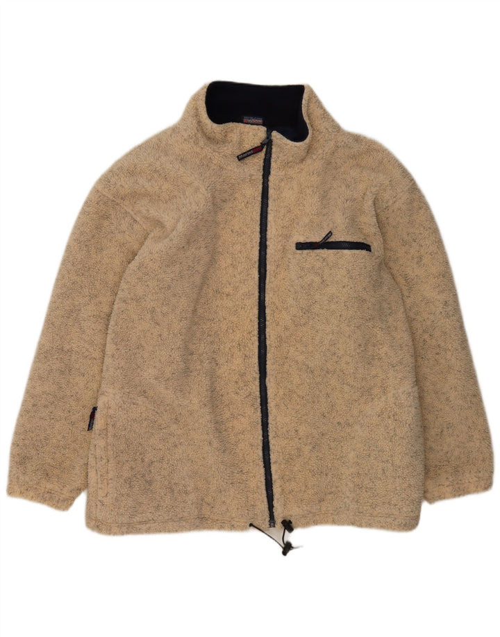 Męska kurtka polarowa Vintage UK 42 XL Beżowy, nakrapiany poliester