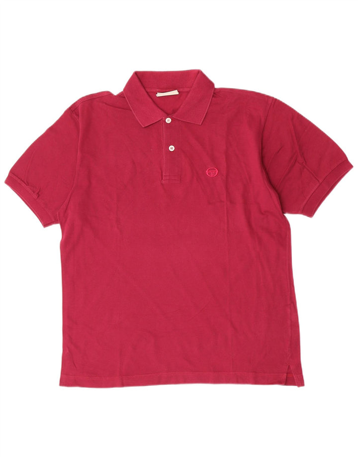 Męska koszulka polo Sergio Tacchini IT 48 Średnia bordowa bawełna