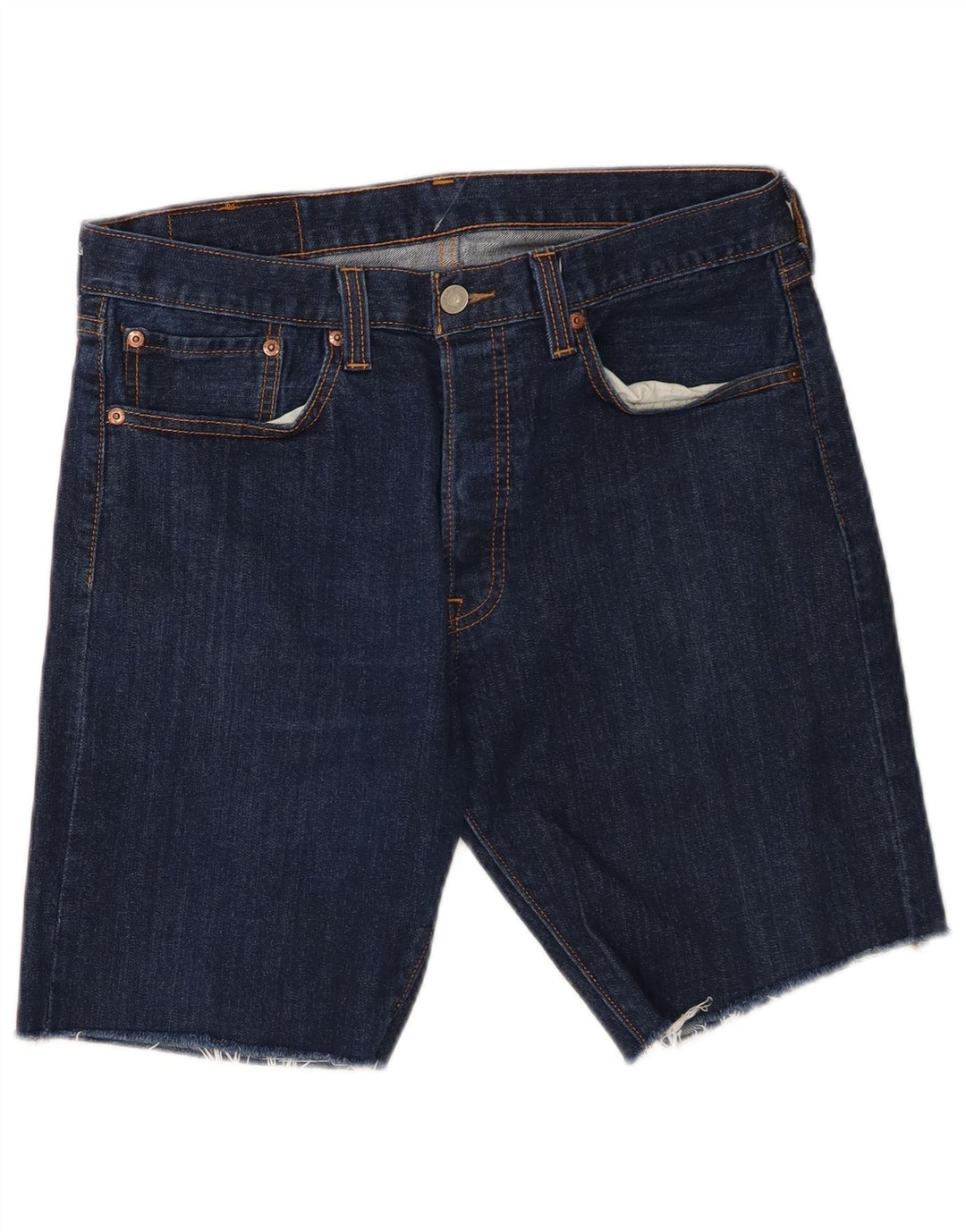 Męskie spodenki jeansowe Levi's 501 W32 Średni granatowy, bawełniany