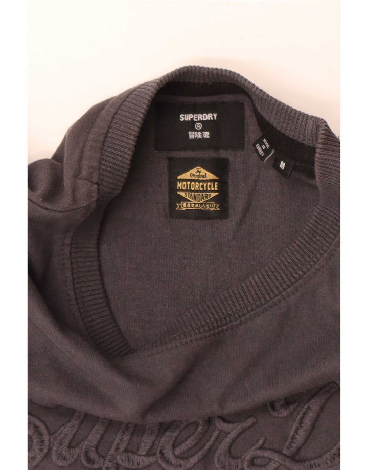 Męska koszulka z grafiką Superdry Top Medium Grey Cotton
